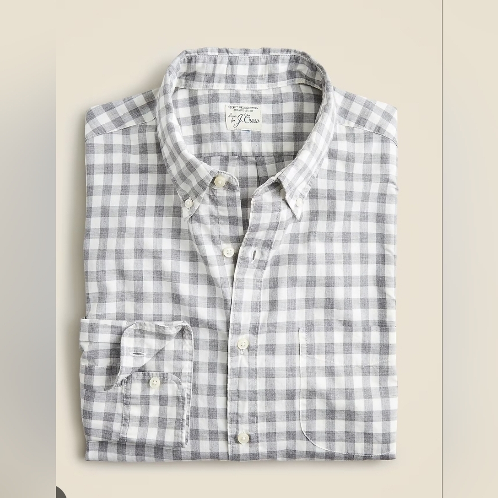 J. Crew Slim Secret Wash Organic Cotton Poplin Shirt Size XS